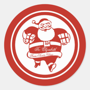 Niedlicher Weihnachtsgeschenk-Sticker für den Weih Runder Aufkleber
