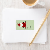 Niedlicher Weihnachtsgeschenk-Tag Adressaufkleber (Insitu)