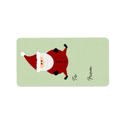 Niedlicher Weihnachtsgeschenk-Tag Adressaufkleber (Vorne)