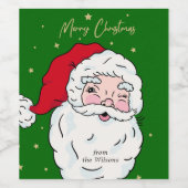 Niedlicher Weihnachtsgeschenk-Tag Weinetikett (Einzelnes Label)