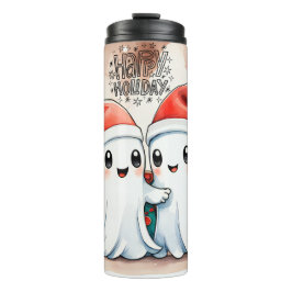 Niedlicher Weihnachtsghost Couple Tumbler: Spooky  Thermosbecher