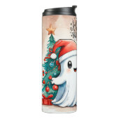 Niedlicher Weihnachtsghost Couple Tumbler: Spooky Thermosbecher (Nach links gedreht)