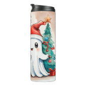 Niedlicher Weihnachtsghost Couple Tumbler: Spooky Thermosbecher (Nach rechts gedreht)