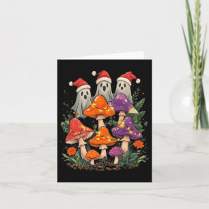Niedlicher Weihnachtsghost Pilz Cottagecore Boho D Karte