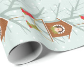 Niedlicher Weihnachtsginger Brot House Geschenkpapier (Rolleneckpunkt)