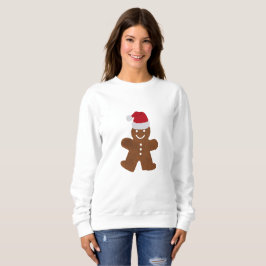 Niedlicher Weihnachtsgingerbrot Mann Cookie Sweatshirt