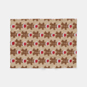 Niedlicher Weihnachtsgingerbrot Mann Cookies Kraft Fleecedecke (Vorderseite (Horizontal))