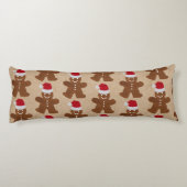 Niedlicher Weihnachtsgingerbrot Mann Cookies Kraft Seitenschläferkissen (Rückseite)