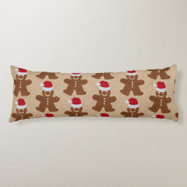 Niedlicher Weihnachtsgingerbrot Mann Cookies Kraft Seitenschläferkissen