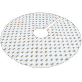 Niedlicher Weihnachtsgingerbrot-Mann-Kekse Polyester Weihnachtsbaumdecke (Schrägansicht)