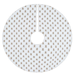 Niedlicher Weihnachtsgingerbrot-Mann-Kekse Polyester Weihnachtsbaumdecke