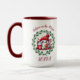 Niedlicher Weihnachtsglauben an die Magie Tasse