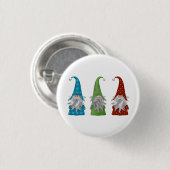 Niedlicher Weihnachtsgnome Button (Vorne & Hinten)
