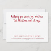 Niedlicher Weihnachtsgnome Feiertagskarte (Rückseite)