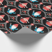 Niedlicher Weihnachtsgnome Geschenkpapier (Ecke)