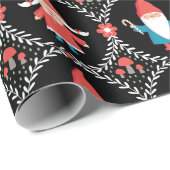 Niedlicher Weihnachtsgnome Geschenkpapier (Rolleneckpunkt)