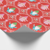 Niedlicher Weihnachtsgnome Geschenkpapier (Ecke)