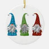 Niedlicher Weihnachtsgnome Keramik Ornament (Vorne)