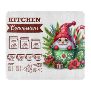 Niedlicher Weihnachtsgnome/Küchenkreis Schneidebrett