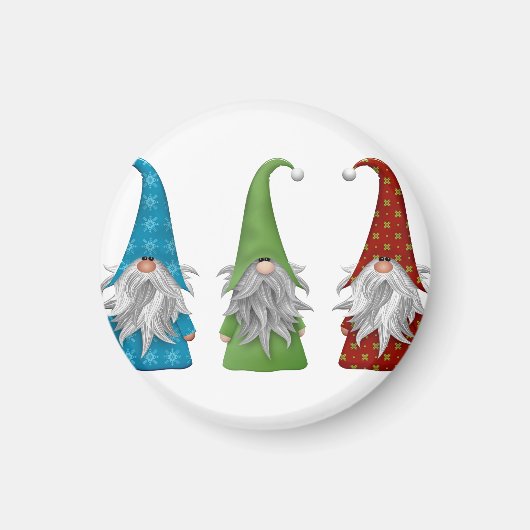 Niedlicher Weihnachtsgnome Magnet (Vorne)