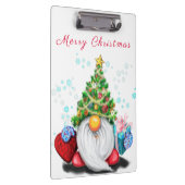 Niedlicher Weihnachtsgnome mit Geschenkklammer Klemmbrett (Rechts)