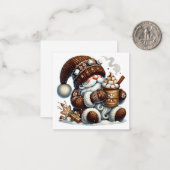 Niedlicher Weihnachtsgnome Mitteilungskarte (Vorderseite/Rückseite Beispiel)