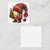 Niedlicher Weihnachtsgnome Mitteilungskarte (Vorne/Hinten)