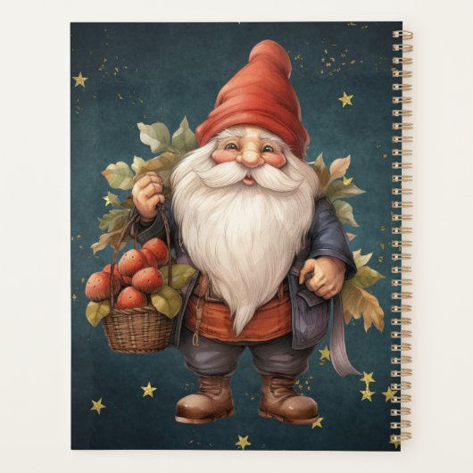 Niedlicher Weihnachtsgnome Planer (Rückseite)