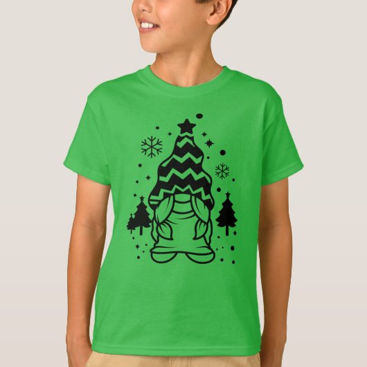 Niedlicher Weihnachtsgnome T-Shirt (Vorderseite)