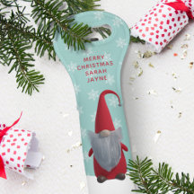 Niedlicher Weihnachtsgnome Tomte Nisse Weinbeutel