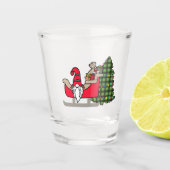 Niedlicher Weihnachtsgnome zu Weihnachten Schnapsglas (Vorderseite)