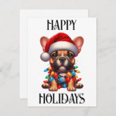 Niedlicher Weihnachtsgottling Feiertagskarte (Vorne/Hinten)