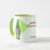 Niedlicher Weihnachtsgunst mit Gold Star Tasse (Vorderseite Links)