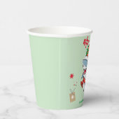 Niedlicher Weihnachtshai Weihnachtsmannmütze Urlau Pappbecher (Rechts)