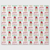 Niedlicher WeihnachtsHamster Funny Animal Individu Geschenkpapier (Flach)