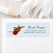 Niedlicher Weihnachtshund Anpassbare Rücksendeadre (Insitu)