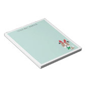 Niedlicher Weihnachtshund auf Minze Notizblock (angewinkelt)