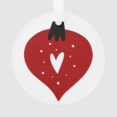 Niedlicher Weihnachtshund auf zwei Seiten Ornament (Rückseite)