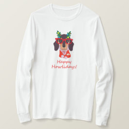 Niedlicher Weihnachtshund Dackel Weihnachten Dacke T-Shirt