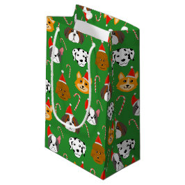 Niedlicher Weihnachtshund Gemustert Kleine Geschenktüte