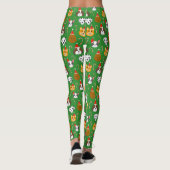 Niedlicher Weihnachtshund Gemustert Leggings (Rückseite)
