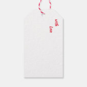 Niedlicher Weihnachtshund Geschenkanhänger (Rückseite)