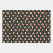 Niedlicher Weihnachtshund Geschenkpapier Set (Vorderseite 3)