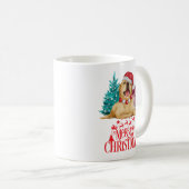 Niedlicher Weihnachtshund Kaffeetasse (VorderseiteRechts)