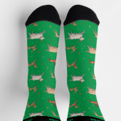 Niedlicher Weihnachtshund Muster Xmas Winterurlaub Socken (Oben)