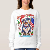 Niedlicher Weihnachtshund Sweatshirt (Vorderseite)
