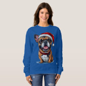 Niedlicher Weihnachtshund Sweatshirt (Vorne ganz)