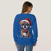 Niedlicher Weihnachtshund Sweatshirt (Schwarz voll)