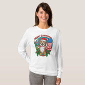 Niedlicher Weihnachtshund T-Shirt (Vorne ganz)