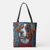 Niedlicher Weihnachtshund Tasche (Rückseite)